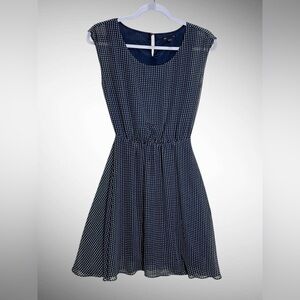 GAP Fully Lined Dress | Size XS | Elastic Waist | Navy Print
